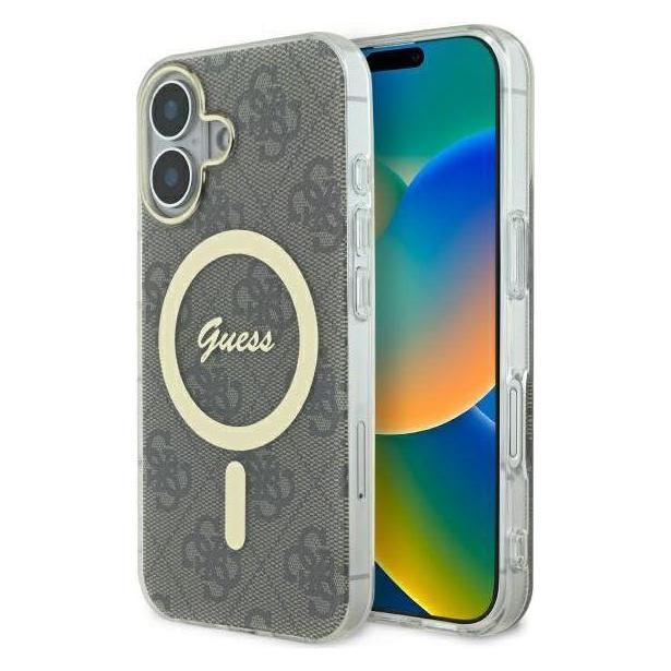 Guess GUHMP16SH4STW iPhone 16 6.1" brązowy/brown hardcase IML 4G MagSafe (Apple iPhone 16) (GUHMP16SH4STW)