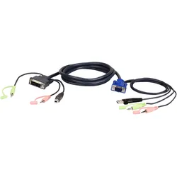 Aten 2L-7DX3U Tastatur- / Video- / Maus- / Audio-Kabel, KVM-Switch Kabel