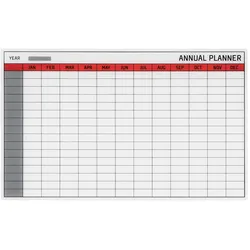 Bi-Office Glas "Annual Planner" 78x48cm
