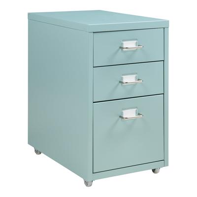 Helloshop26 - Bürocontainer Rollcontainer Aktenschrank Rollregal Stahl 48 x 28 x 41 cm Mintgrün