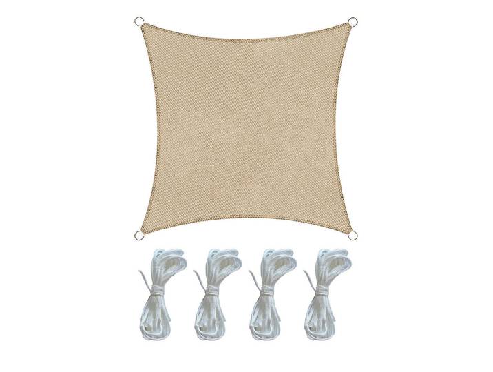 Mobili Rebecca Sonnensegel Beige 360/360/1 cm, Kunststoff, Quadratisch, 360x360 cm, Sonnenschutz, Sonnenschirme