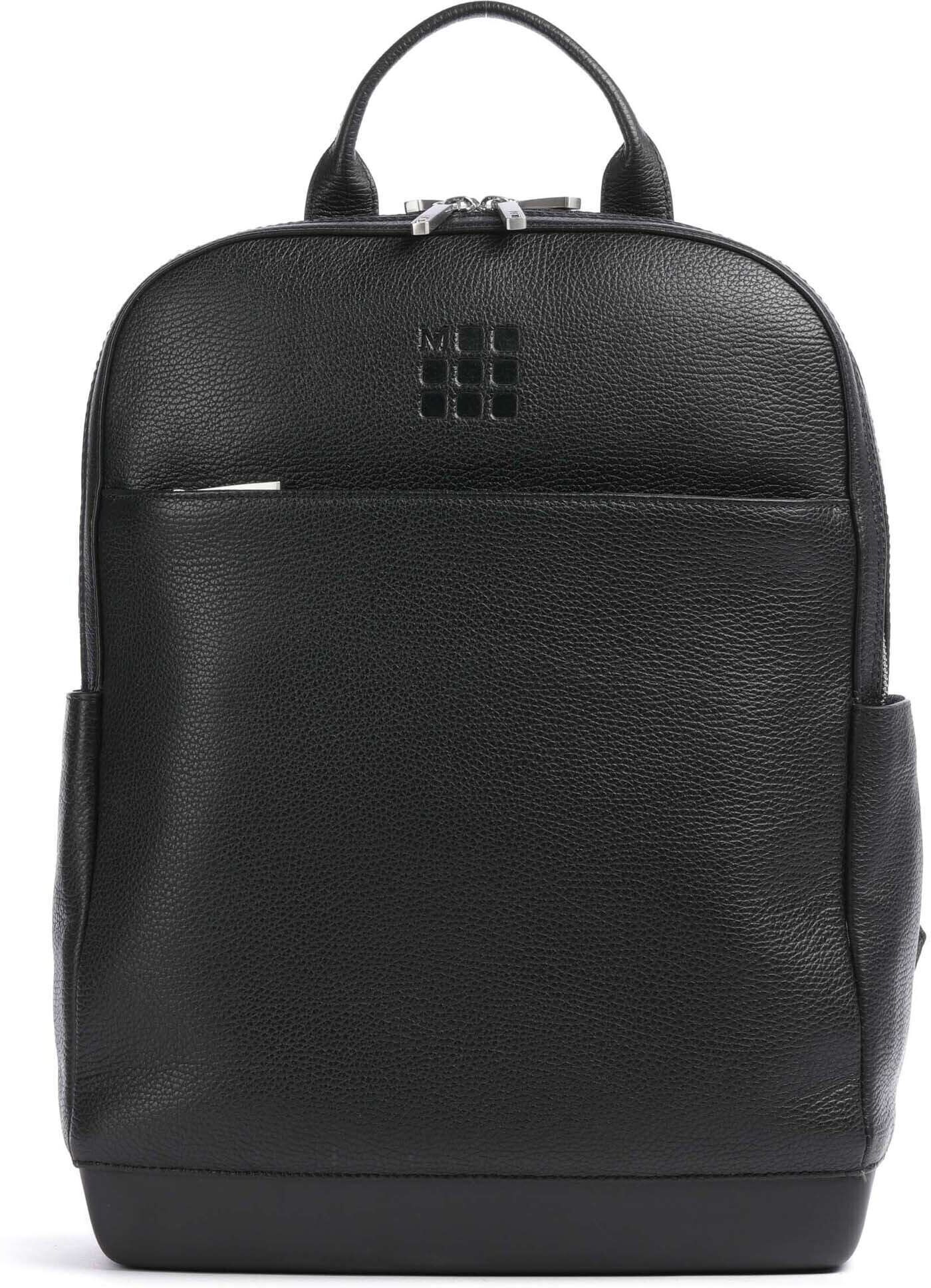 Moleskine Classic Leather Rucksack aus Leder, schwarz