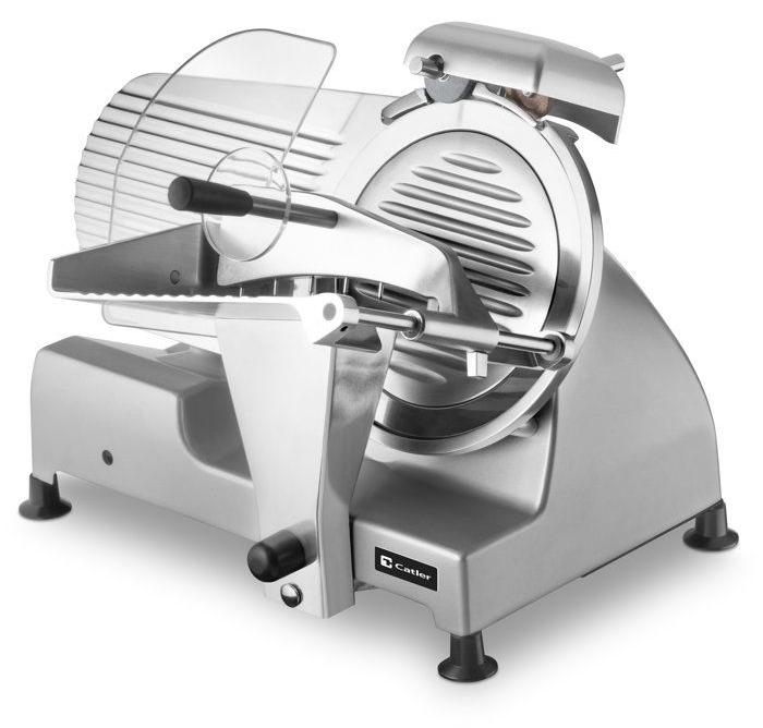 Elektrischer Fleisch- und Käseschneider CATLER FS 9010, mit Metallgehäuse, 195 220 mm Klinge, geeignet für Rohschinken und Hartkäse, mit rutschfesten Füßen