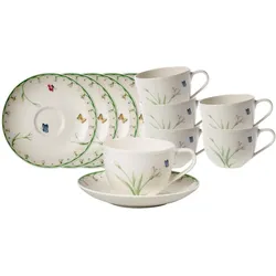 Villeroy & Boch, Tasse, Colourful Spring Kaffeetassen mit Untertassen (230 ml, 6x)