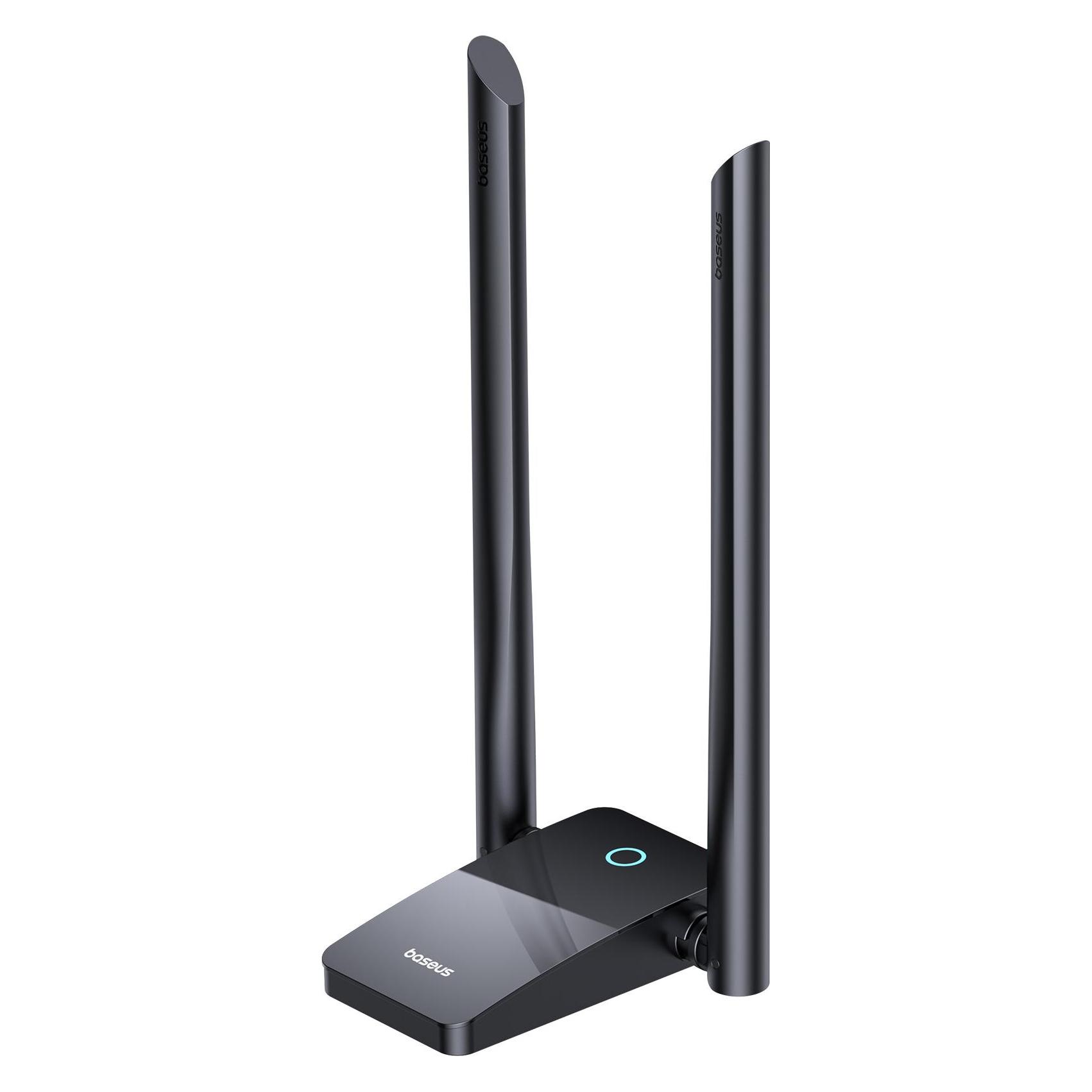 Baseus Adapter WiFi FastJoy 1300Mbps (black) (USB-A, 2 Ports) (B01317600111-05)