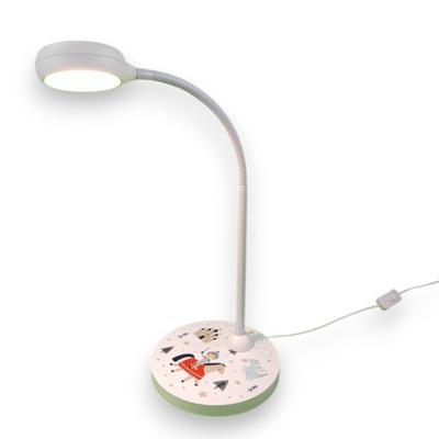 NIERMANN Schreibtischlampe "Kinderlampe mit Motiv "Ritter Theo", Kinderzimmer", weiß (weiß, bunt), 1, Ø 20cm H: 43cm, 1 Stk., Leuchten, flexibel verstellbarer Leuchtenarm, Made in Germany, Schreibtischlampe