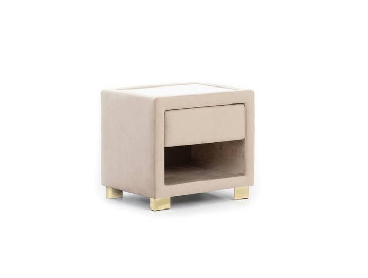 JVmoebel Nachttisch Beiger Nachttisch aus Holz mit minimalistischer Ästhetik (1-St., 1x Nachttisch), Made in Europa