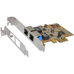 Exsys EX-6072-3:2x1Gbps PCIx1 Netzwerkkarte (PCI-E x1), Netzwerkkarte