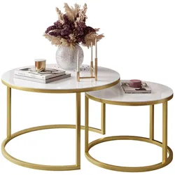 COUCHTISCH 2-in-1 CIRI GLASS mit Glasplatte matt gold