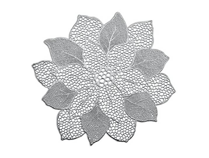 Zeller Set de Table en PVC\, argenté\, env. 49 x 47 cm