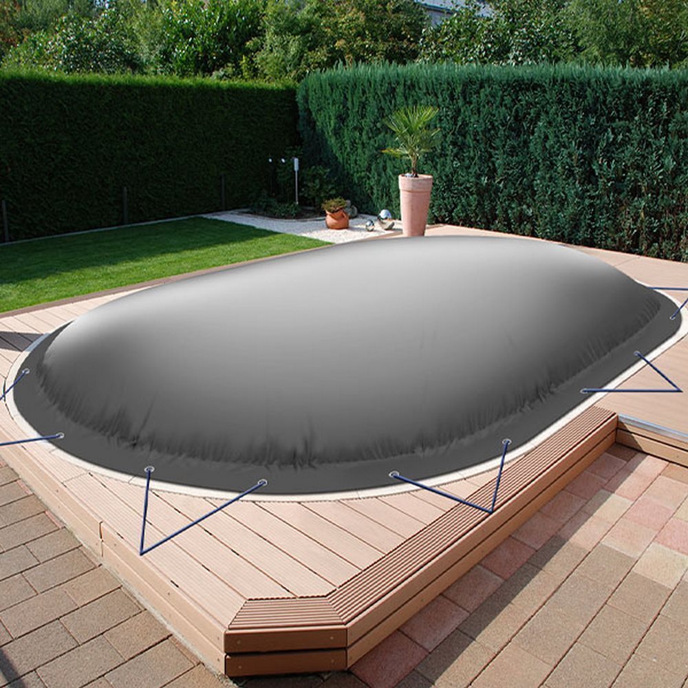 Aufblasbare Poolabdeckung Ovalpool 600 x 300 cm I Oval Pool 6 x 3 m I anthrazit (RAL7016)