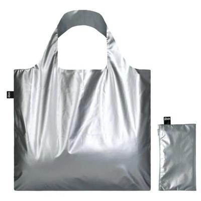 METALLIC Silberne Tasche mit Zipp-Tasche
