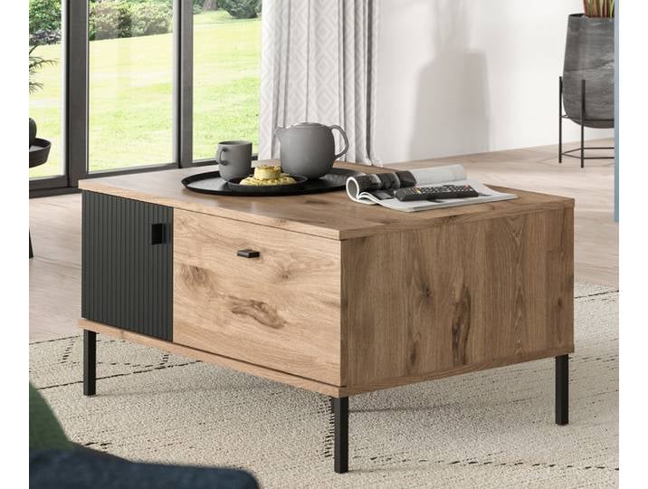 Couchtisch Chess , Nox Oak / schwarz