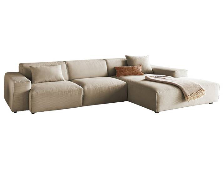 Lounge Handmade Ecksofa LH-EDINA, sand, Cord