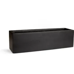 Polystone Flowerbox Tischgefäß - Blockform anthrazit
