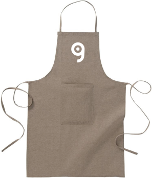 Grembiule lungo  cotone riciclato 210g, tasca frontale Personalizzate o neutre