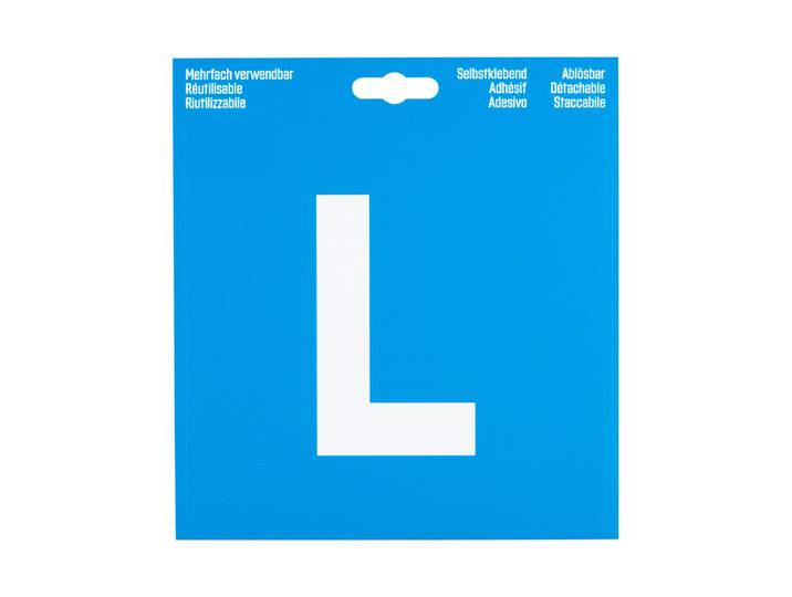 L-Schild ablösbar 16 × 16 cm