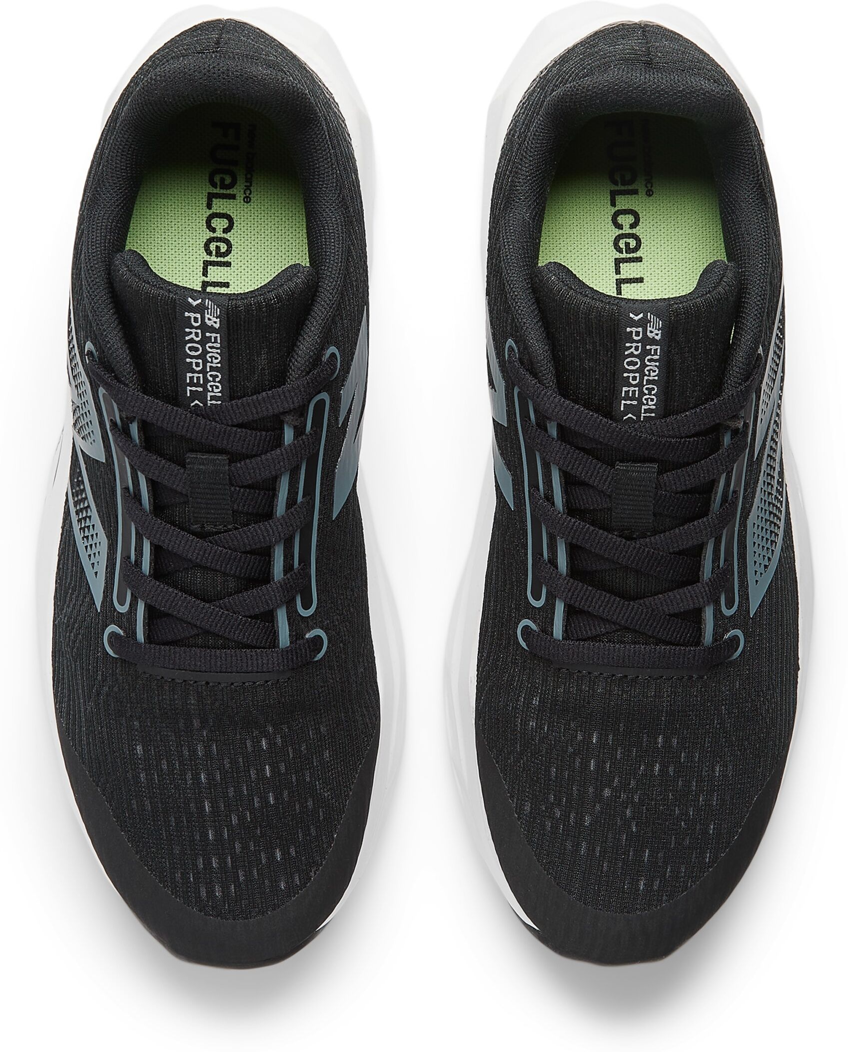 Laufschuh NEW BALANCE "FC PROPEL", Kinder, Gr. 40, schwarz-weiss (schwarz, steel b5), Textil, Schuhe Laufschuh, mit Gummilaufsohle schwarz, steel b5 40