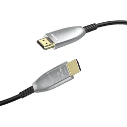 HAMA Ultra High Speed, Glasfaser, AOC, 8K, Alu, 10 m, HDMI-Kabel