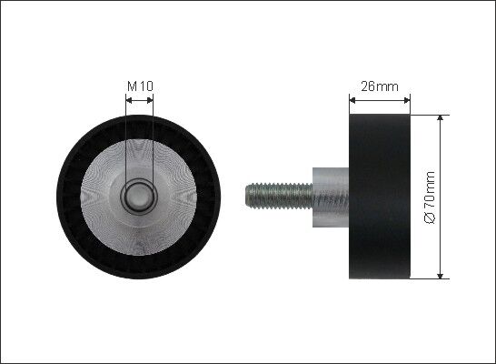 Caffaro Umlenk-/führungsrolle, Keilrippenriemen 0113 Für Bmw