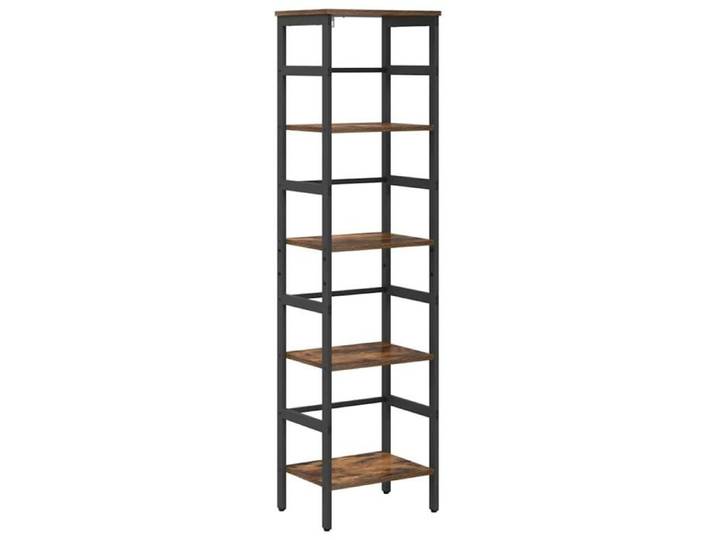 Bibliothèque industrielle - - Chêne fumé - 40x29 5x149 cm - Bois d'ingénierie - 4 étagères