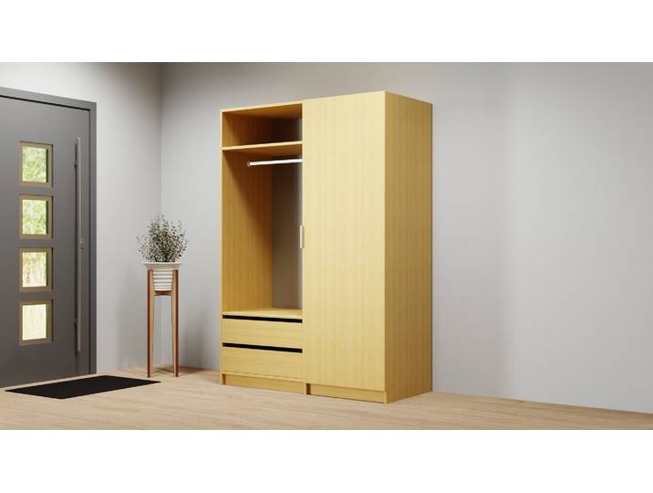 Kleiderschrank nach Maß aus Echtholz Furnier Echtholz Furnier Eiche geölt