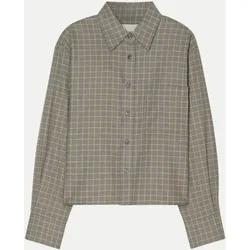 Kurze Karo-Bluse Mehrfarbig S
