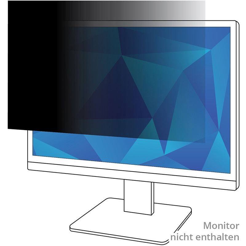3M Blickschutzfilter for 20" Monitors 16:9 - Blickschutzfilter für Bildschirme - 50,8 cm Breitbild (20" Breitbild) - Schwarz