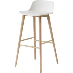 &Tradition Rely HW123 Barhocker, höhe 75 cm, eiche natur / weiß