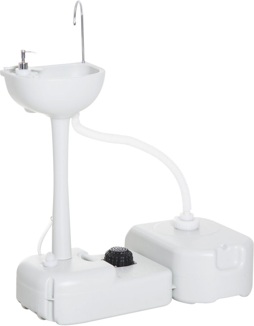 Dakota Fields Ahnalee 83cm L x 50cm W Free Standing Handwash Station White 103cm H X 83cm L X 50cm W