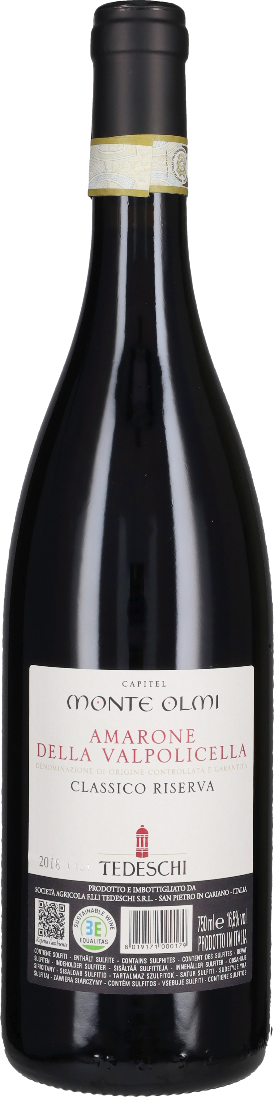 Amarone Classico Riserva 'Capitel Monte Olmi' Tedeschi 2018