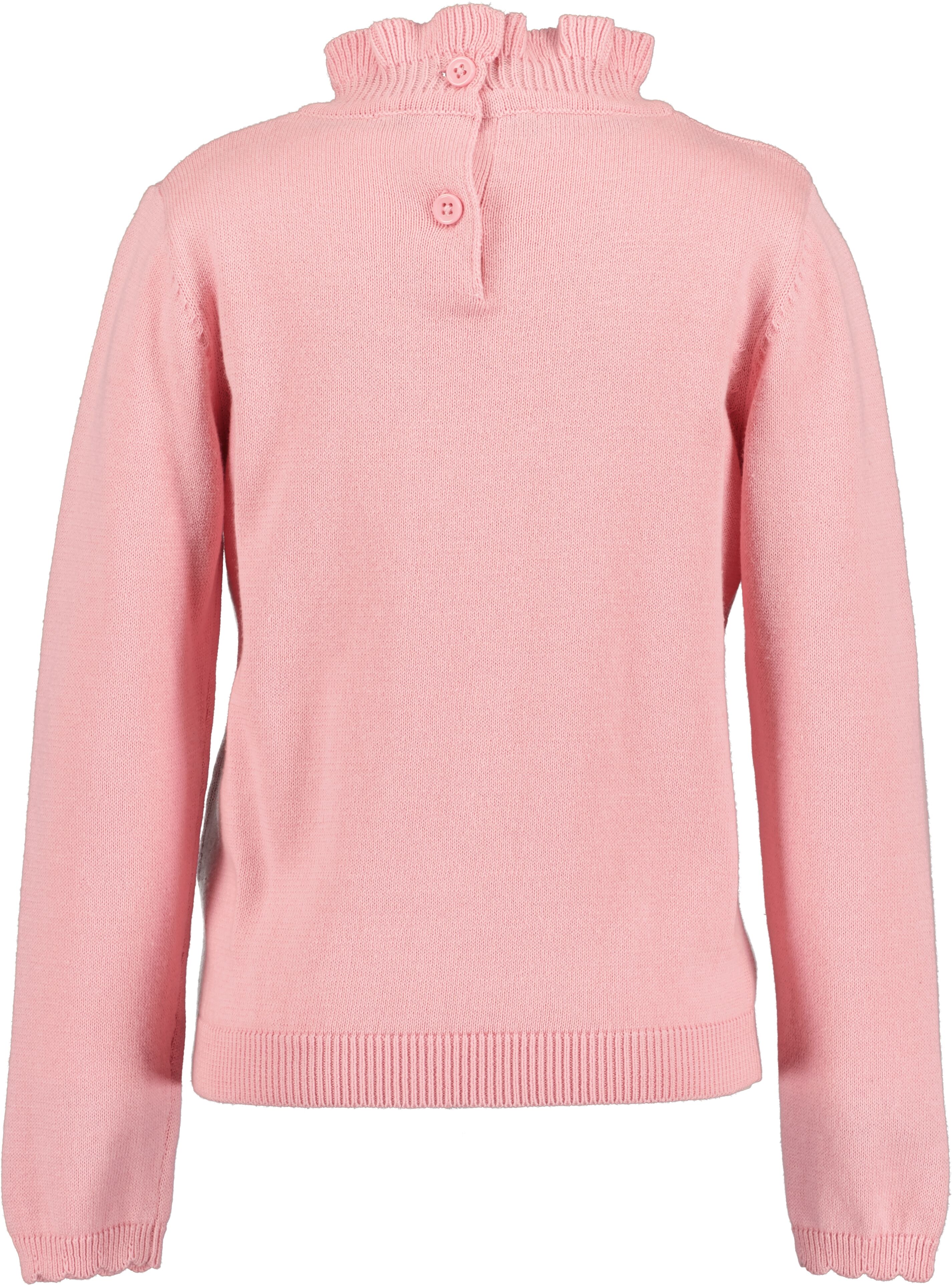 Strickpullover BLUE SEVEN, Mädchen, Gr. 110, rosa (azalee), Strick, Obermaterial: 100% Baumwolle, gemustert, Basic normal, Rundhals, Strickbündchen, Pullover Strickpullover, Baumwolle
