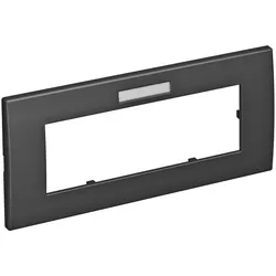 OBO 6119384 Abdeckrahmen Modul 45, 3fach 84x185mm Polycarbonat schwarzgrau RAL 7021 AR45-BF3 SWGR