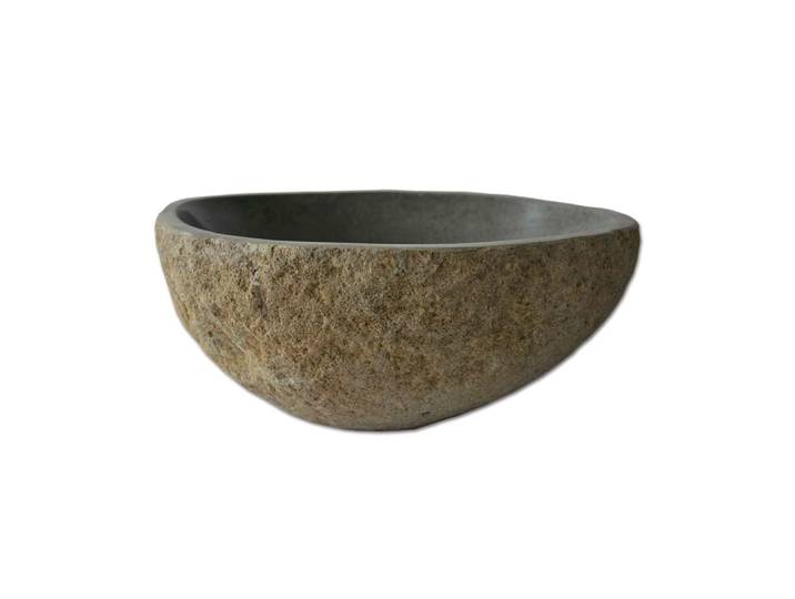 Vasque à poser en pierre de rivière 30 + ou - 5 × 30 + ou - 5