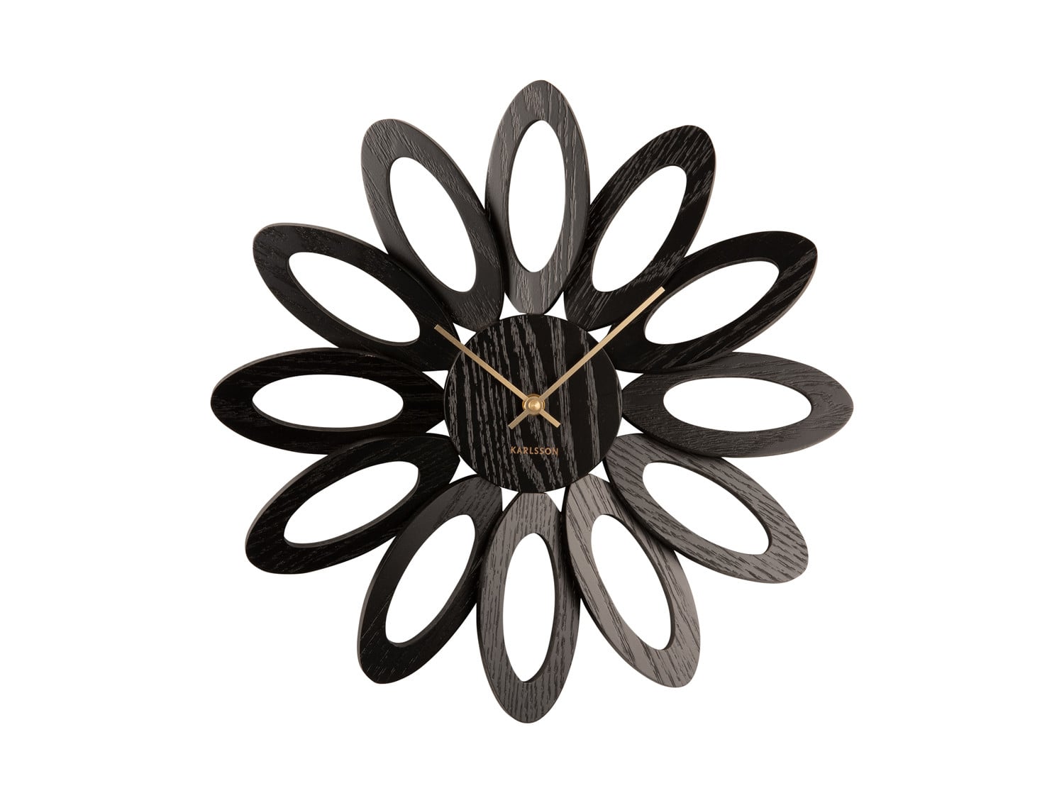 Karlsson Analoge Wandklok Bloemvorm, Diameter: 40 cm, Model KA5891BK