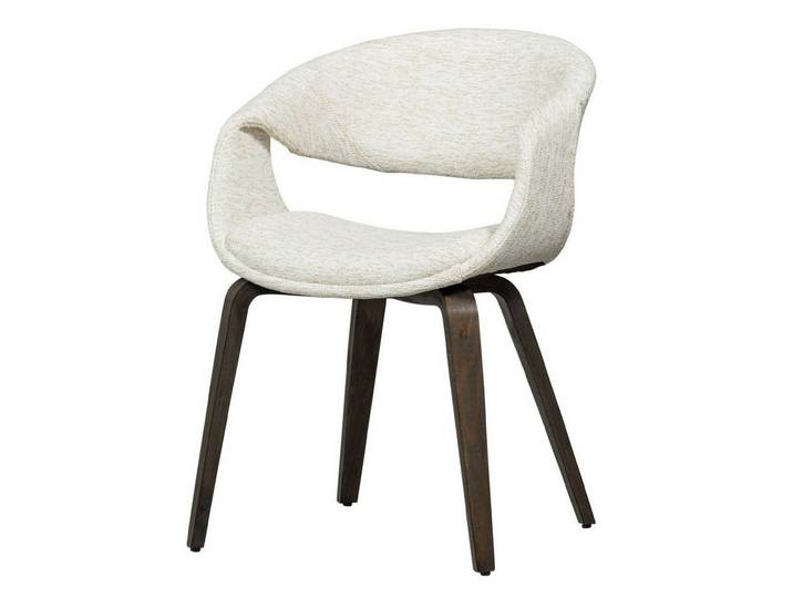 WOOOD Stuhl Yossi aus Webstoff, Natur / Dunkelbraun