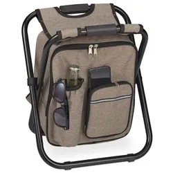Relaxdays Klappbarer Campinghocker mit Tasche Beige,Schwarz