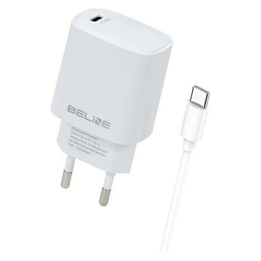 Beline Ład. siec. 1x USB-C 20W + kabel USB-C biała /white PD 3.0 BLNCW20C (20 W, 1 Port) (Beli02165)