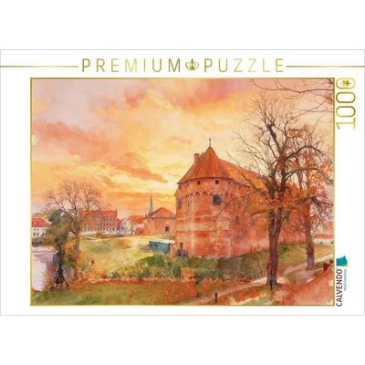 CALVENDO Puzzle Schloss Nyborg im Sonnenuntergang | 1000 Teile Lege-Größe 64 × 48 cm Foto-Puzzle für glückliche Stunden