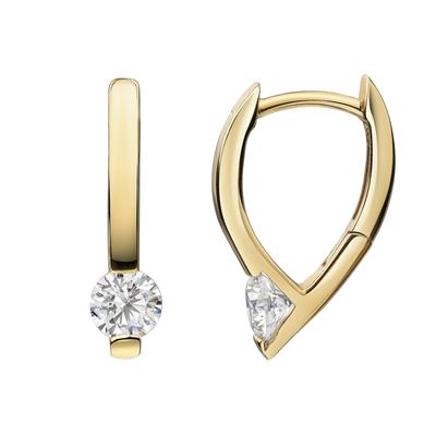 Paar Creolen CELESTA, gold (gelb), Ohrringe, Damen, one-size, Gold