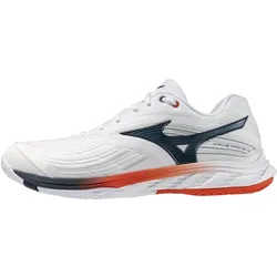 Mizuno, Unisex, Tennisschuhe, Wave Fang 3 (38.5), Orange, Blau, Weiss