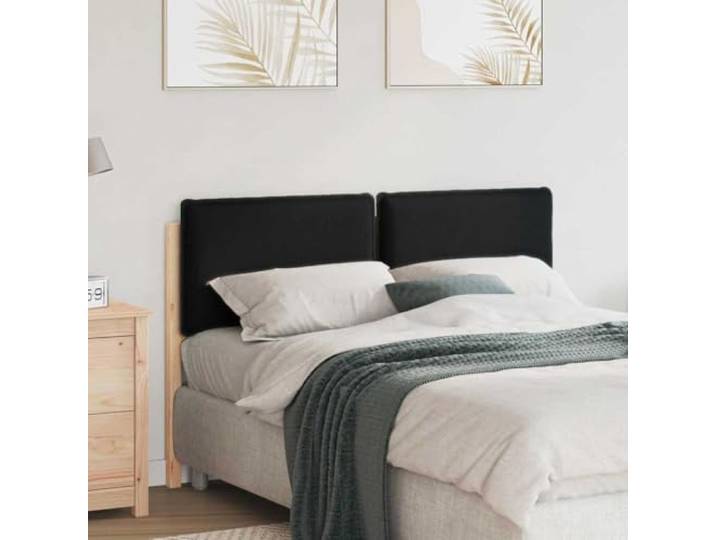 RJPLMFV Gepolstertes Kopfteil aus massivem Kiefernholz, 135 cm Natur und Schwarz, modernes Design, pflegeleicht, Doppelzimmer