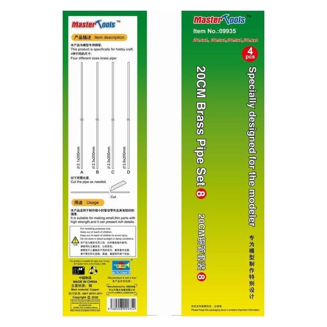 Master Tools 20CM Brass Pipe Set 8 (09935)