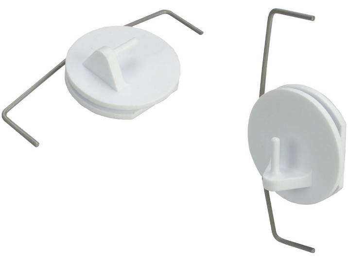Klemmträger LIEDECO, weiss (weiß), Kunststoff, Metall, Sichtschutzbefestigungen, Klemmträger, für Vitragen-Scheibenstangen