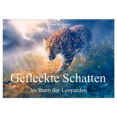 Gefleckte Schatten - Im Bann der Leoparden (Wandkalender 2027 DIN A2 quer), CALVENDO Monatskalender
