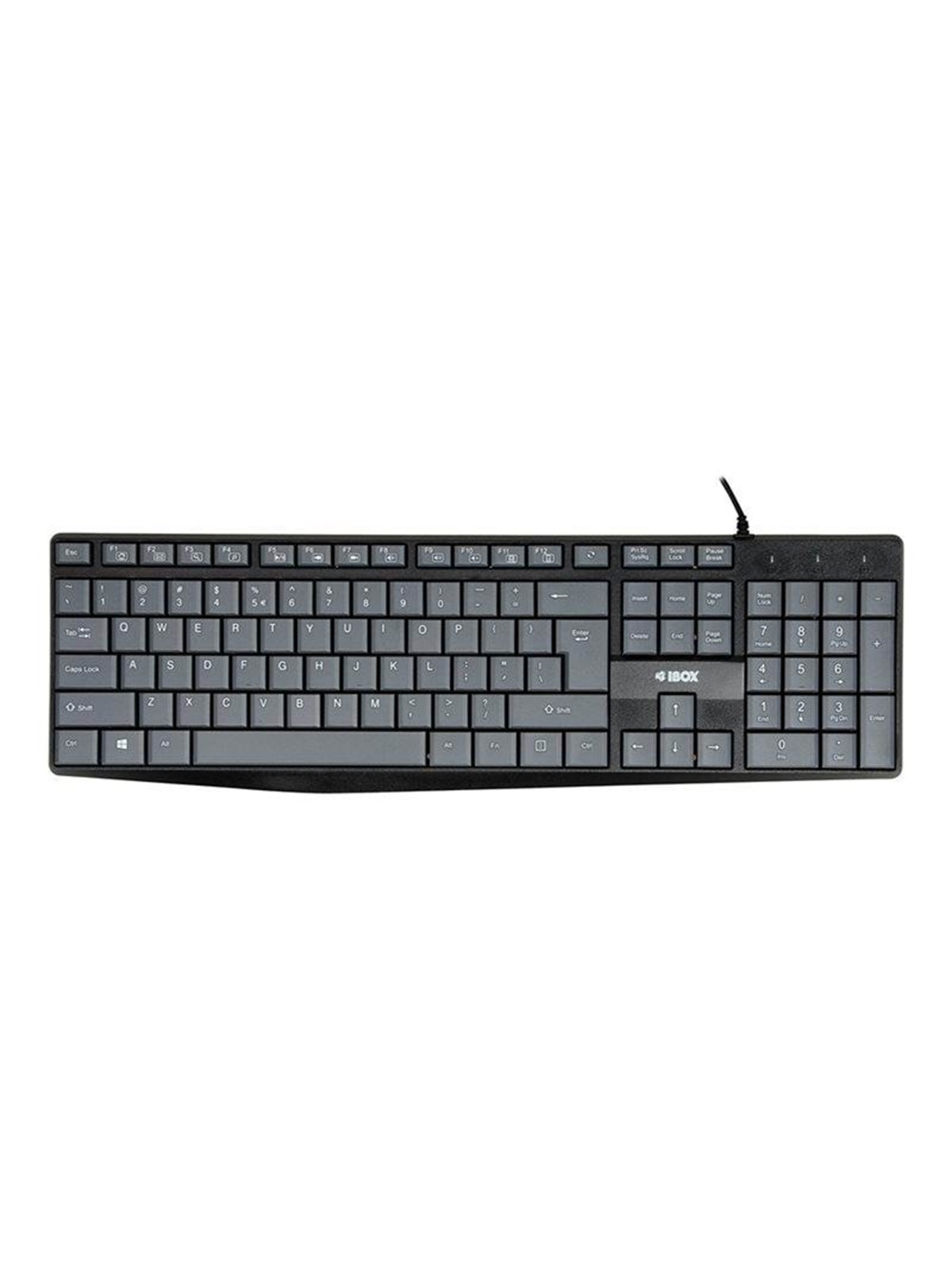 iBOX Eris - keyboard - QWERTY - grey black Input Device - Tastatur - Grau