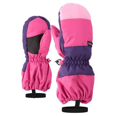 Fäustlinge ZIENER "LIWI-Z AS glove mini", Baby, Gr. 1, rosa (pop pink), Polyester, Handschuhe Fäustlinge