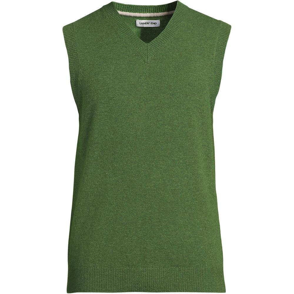 Pullunder aus Lambswool, Herren, size: regular, Grün, Wolle, by Lands' End