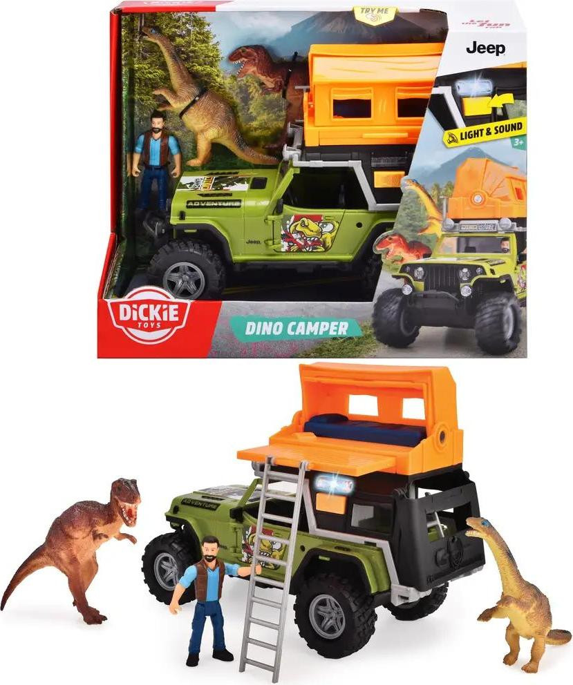 Dickie Speelgoedauto Dinosaurus Go Real Urban & Adventure Dino Camper 203834011