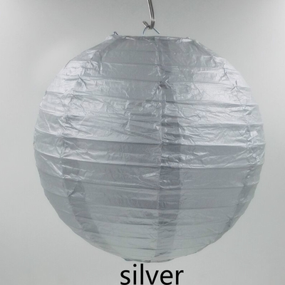 Perfect Picks Market Colorful Chinese Paper Lanterns For Weddings, Christmas, Home, And Party Decorations silver